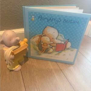 Humphrey's Bedtime Children's Board Book - Light Blue Cover and coin bank